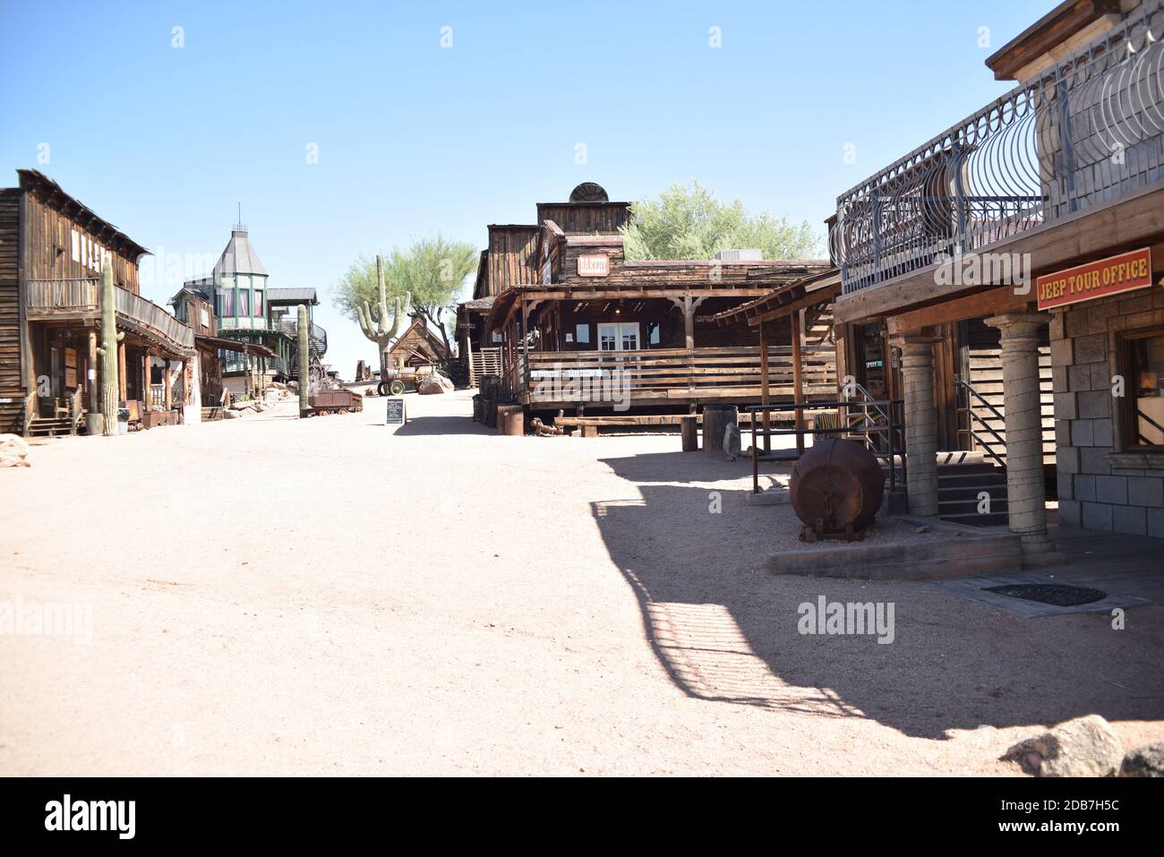 Apache Junction, AZ., 85119. USA 31 agosto 2020. Città fantasma di Goldfield. Estrazione dell'oro dal 1892; fermata circa 1921. Il turista è arrivato 1988. Foto Stock