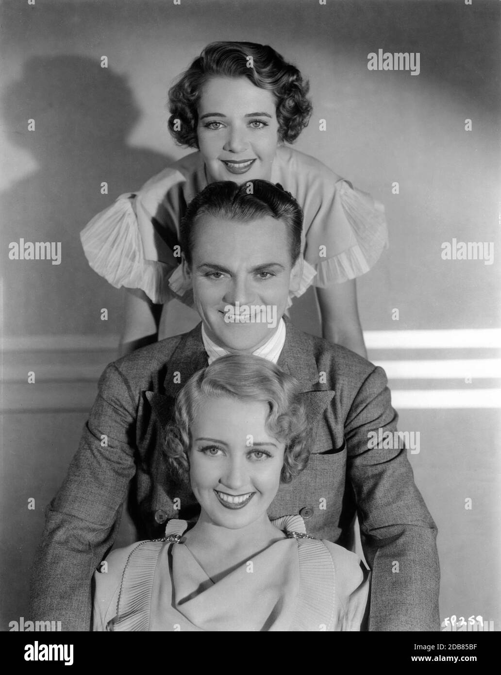 RUBY KEELER JAMES CAGNEY e JOAN BLONDLL hanno presentato un ritratto pubblicitario per FOOTLIGHT PARADE 1933 regista LLOYD BACON numeri musicali creati e diretti da BUSBY BERKELEY Warner Bros. Foto Stock