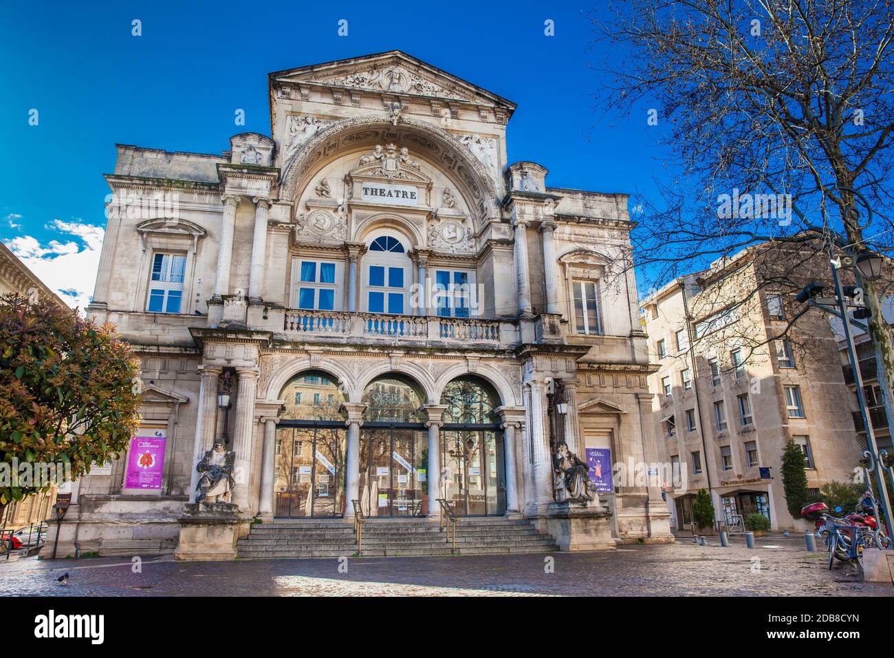 AVIGNONE - MARZO, 2018: Teatro dell'Opera Grand Avignon a Place de l'Horloge ad Avignone, Francia Foto Stock