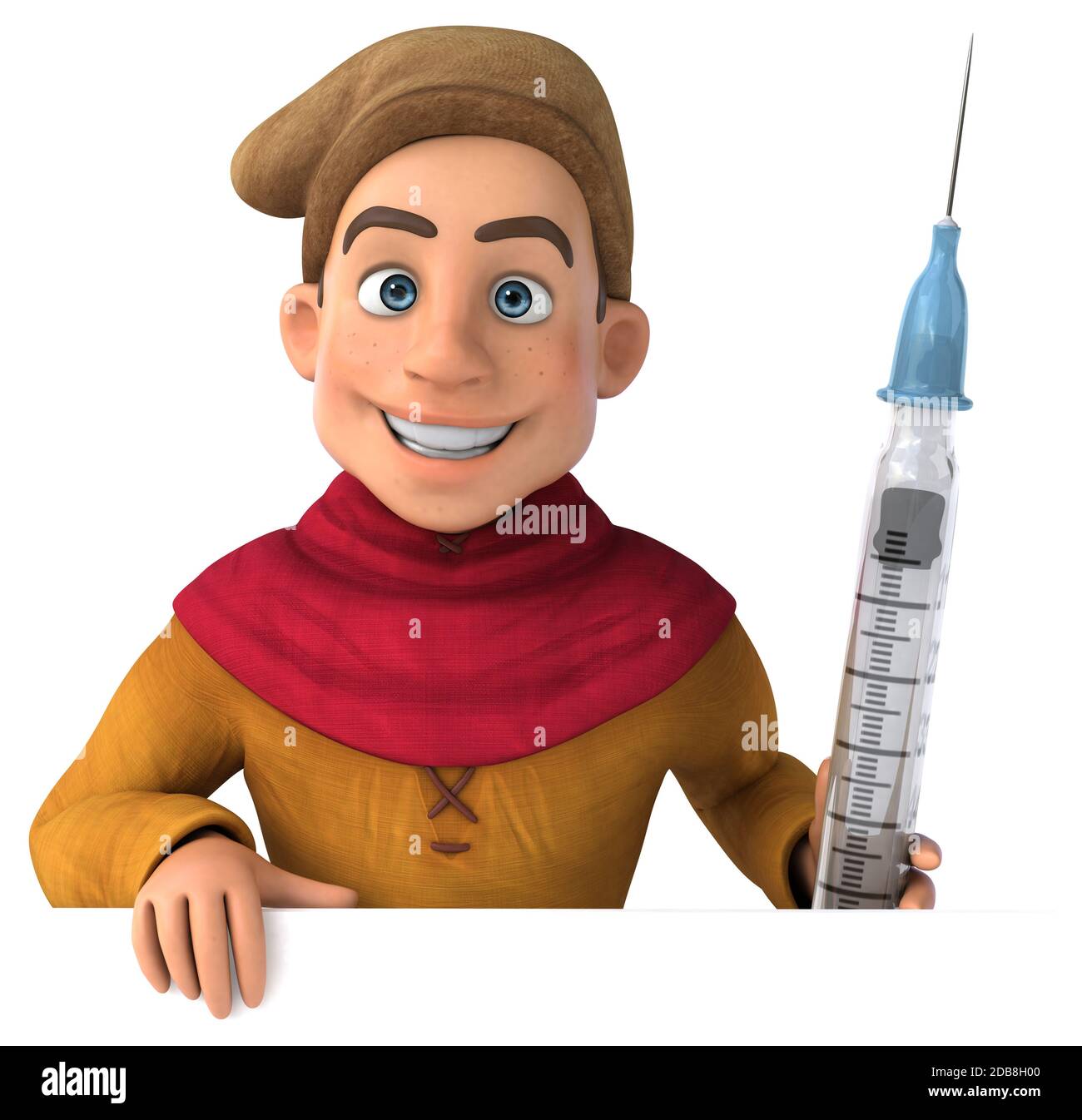 3D Illustrazione di un carattere storico medievale Foto Stock