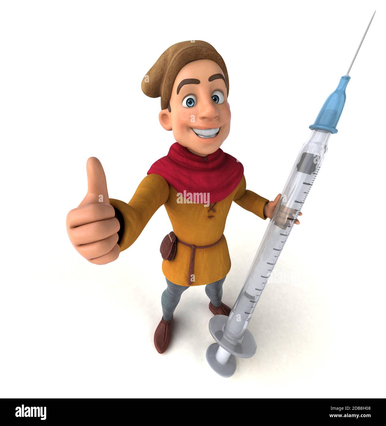 3D Illustrazione di un carattere storico medievale Foto Stock