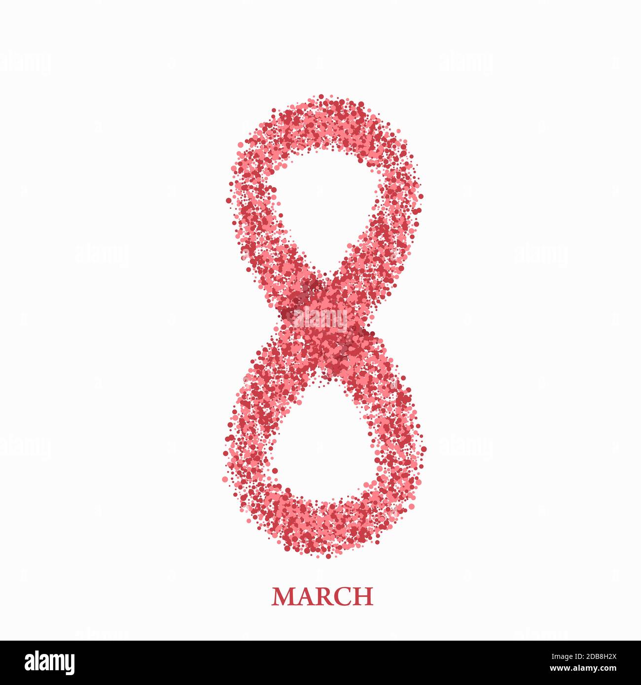 Biglietto d'auguri Vector il giorno 8 marzo Illustrazione Vettoriale