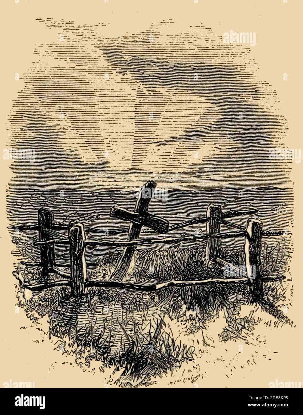 Una tomba di Lone Prairie Foto Stock