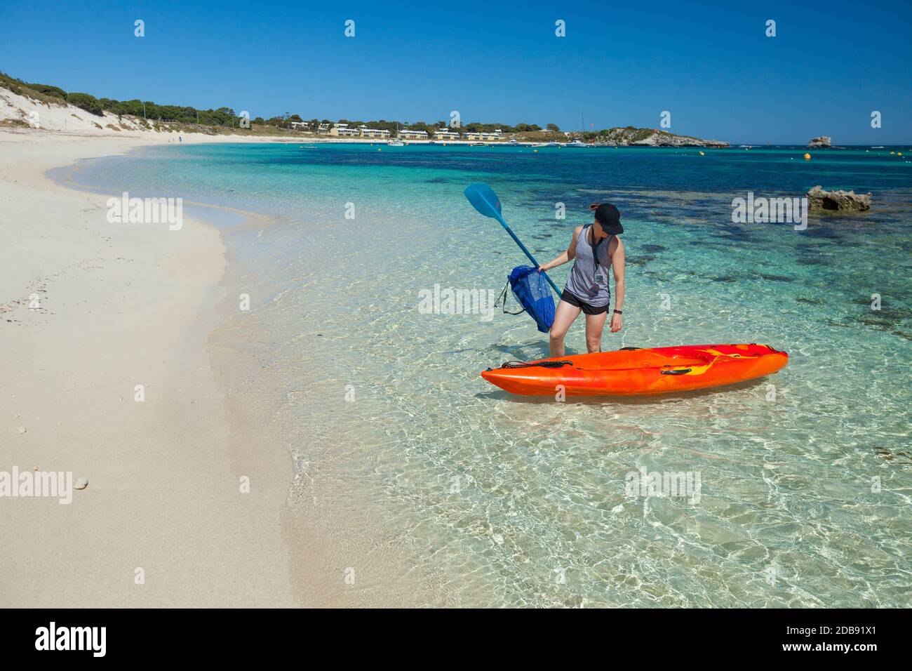 Addling a Longreach Bay, Rottnest Island, Australia. Foto Stock