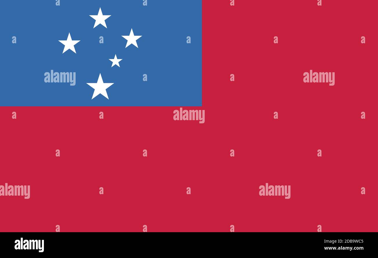 Samoa bandiera nazionale in proporzioni esatte - illustrazione vettoriale Illustrazione Vettoriale