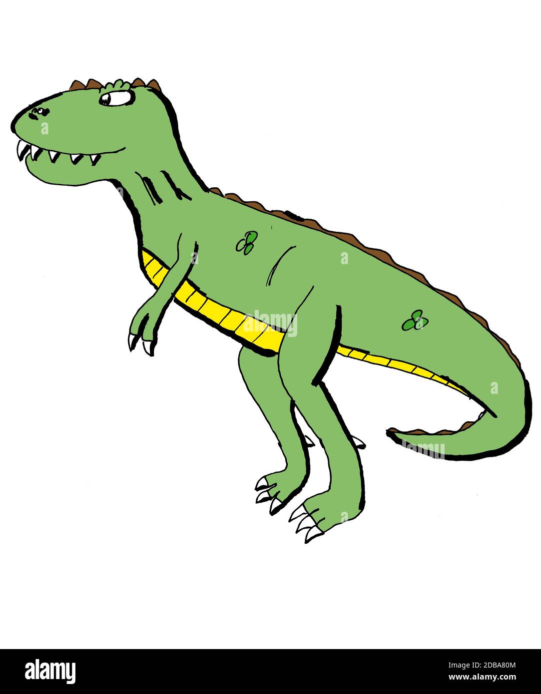 Tirannosauro in piedi guardando in avanti Foto Stock