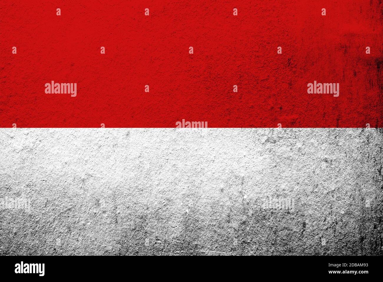 Bandiera nazionale della Repubblica di Indonesia. Grunge sfondo Foto Stock