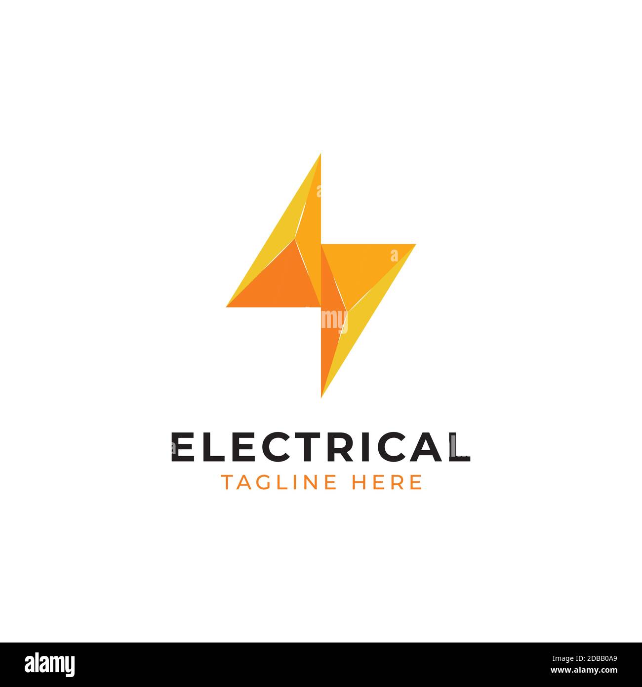 Modello vettoriale di progettazione del logo di simboli elettrici.icona flash creativa Illustrazione Vettoriale