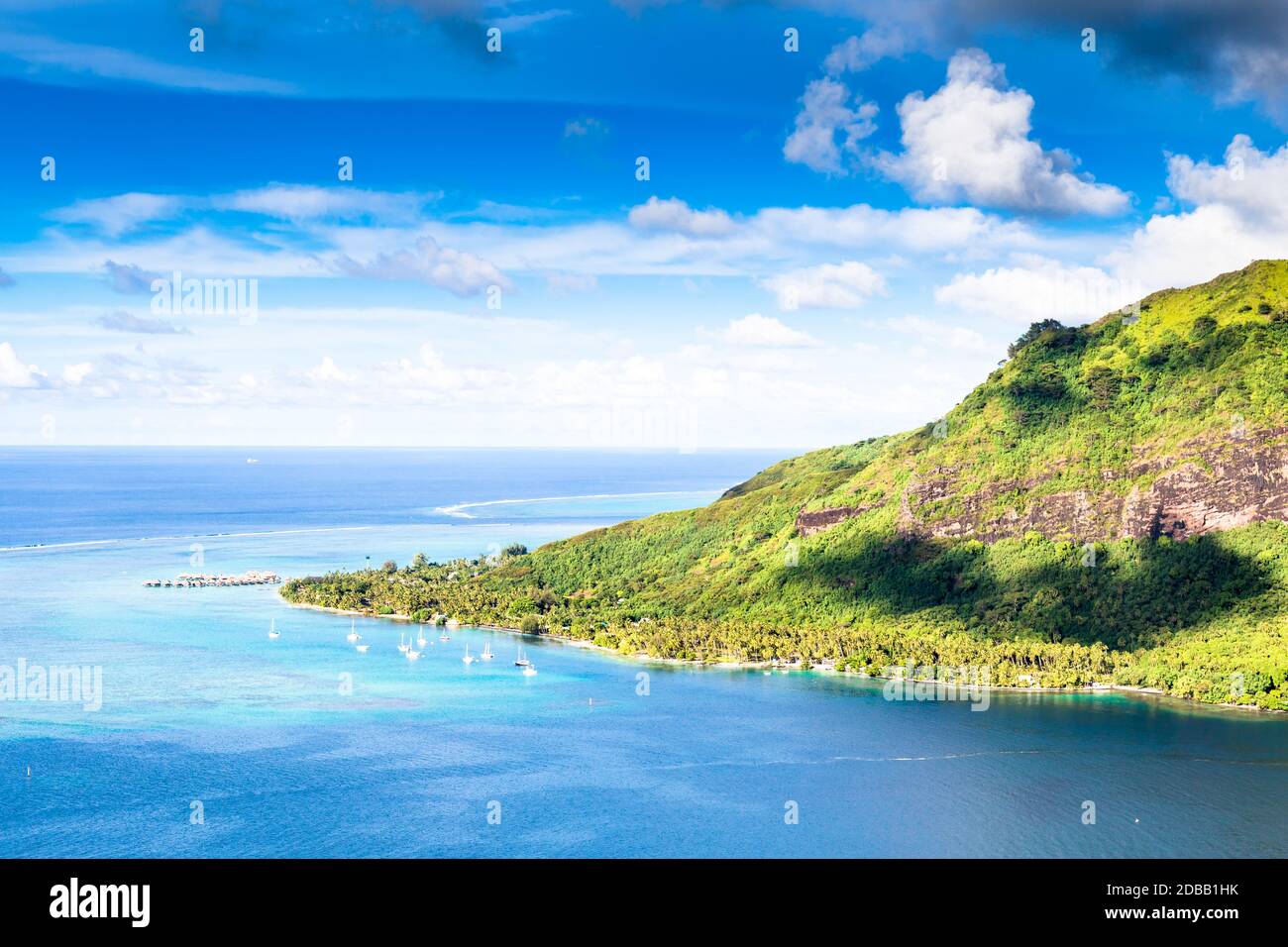 L'Isola di Moorea in Polinesia francese. Foto Stock