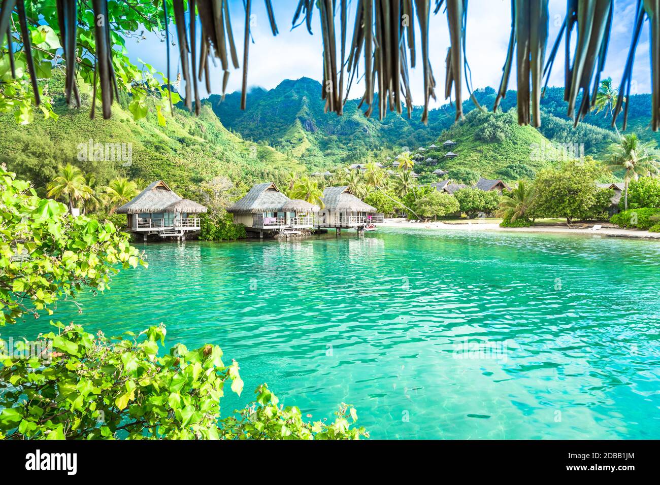 L'Isola di Moorea in Polinesia francese. Foto Stock