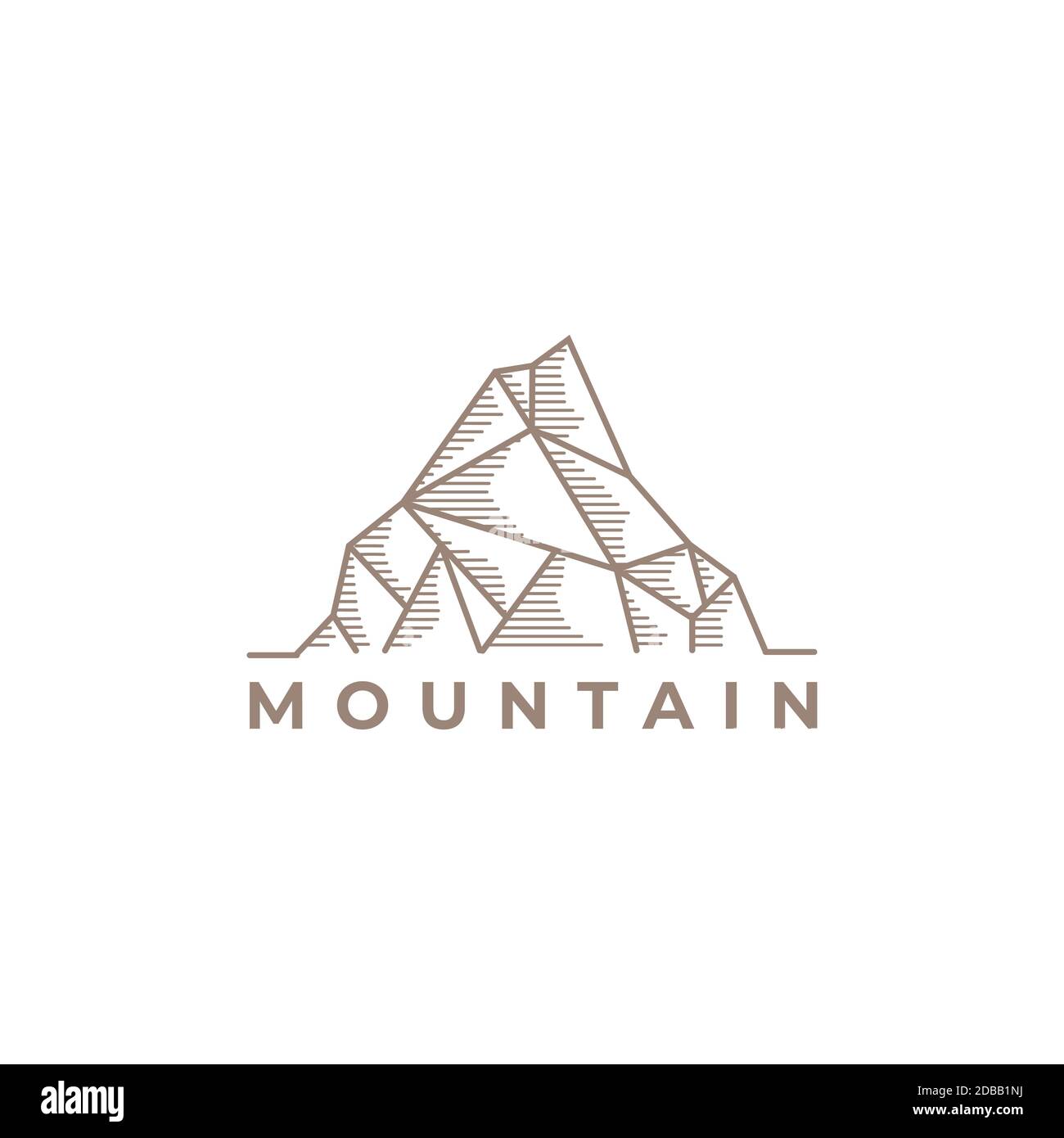 Mountain logo disegno template.creative pietre vettore icona Illustrazione Vettoriale
