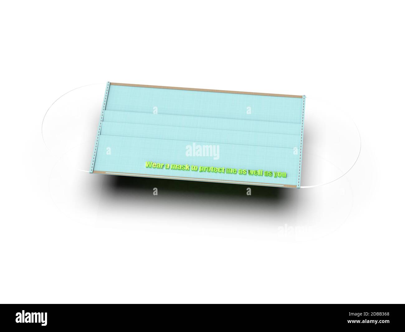 Il rendering 3d di indossare una maschera per proteggere il pepole Foto Stock