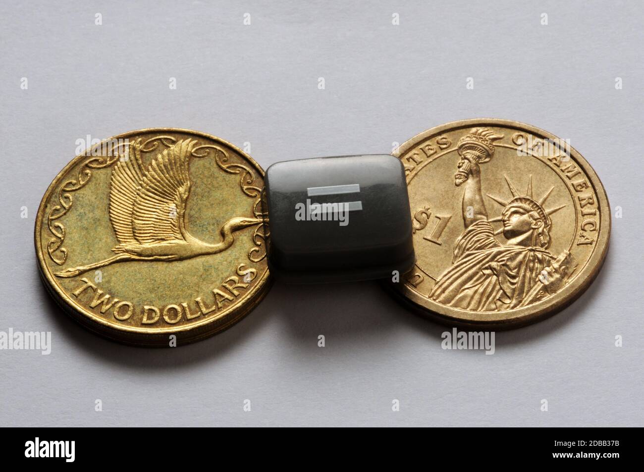Dollaro neozelandese con valuta statunitense Foto Stock
