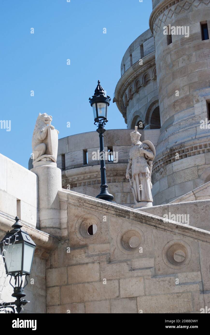 Punto di riferimento a Budapest. Bastione dei pescatori. Ungheria. Foto Stock