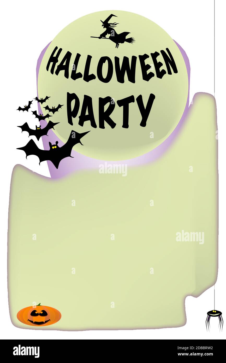 Un "pronta per il testo " Festa di halloween poster o un invito. Foto Stock
