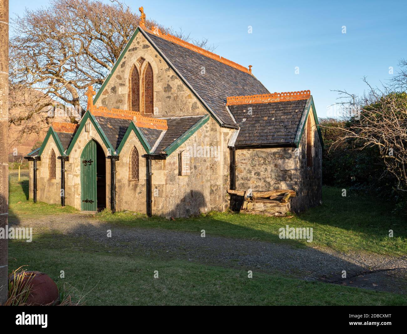 St Kilda's Church, Lochbuie Isle of Mull Inner Hebrides Scotland UK Foto Stock