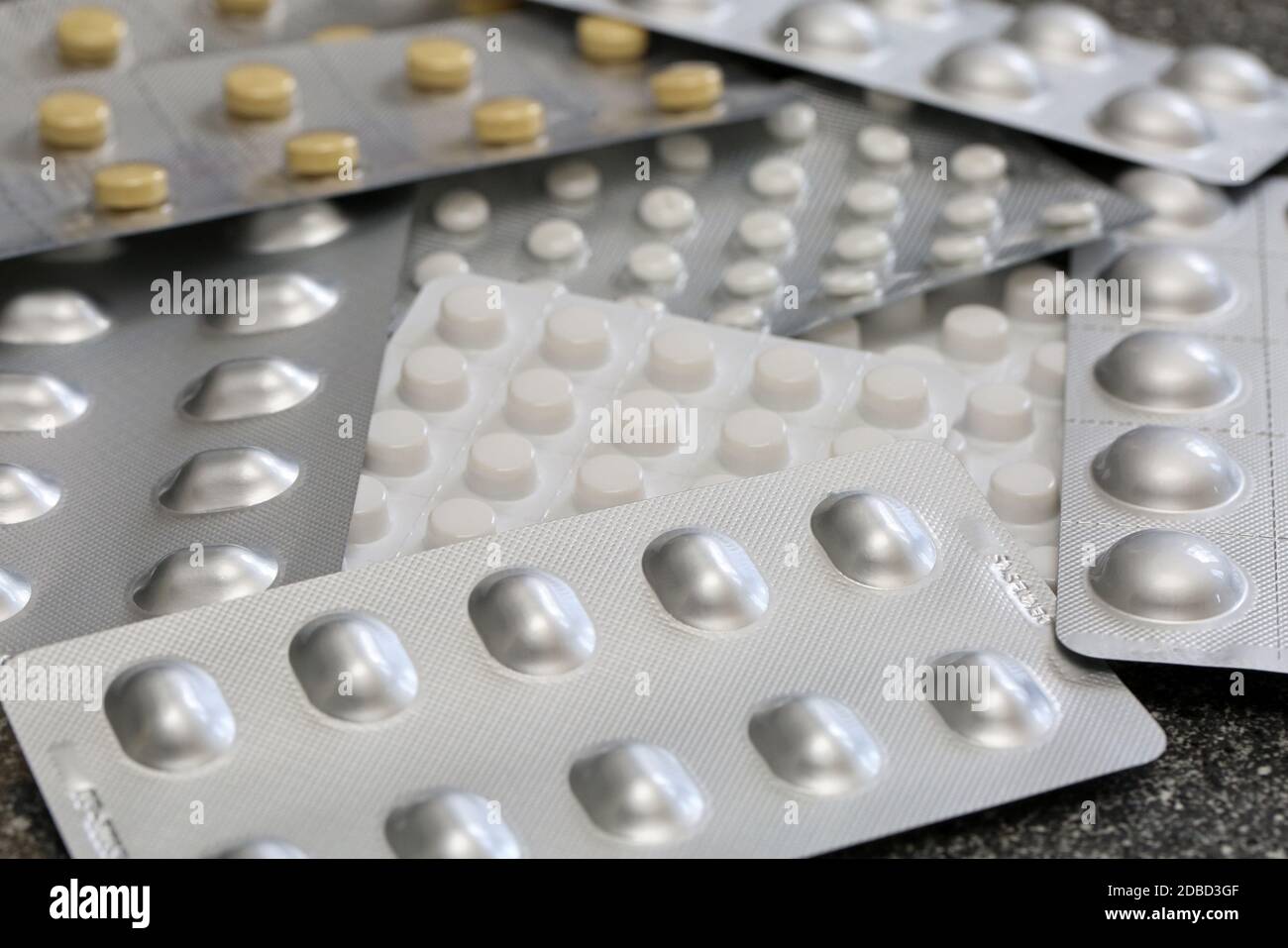 Compresse in blister Foto Stock