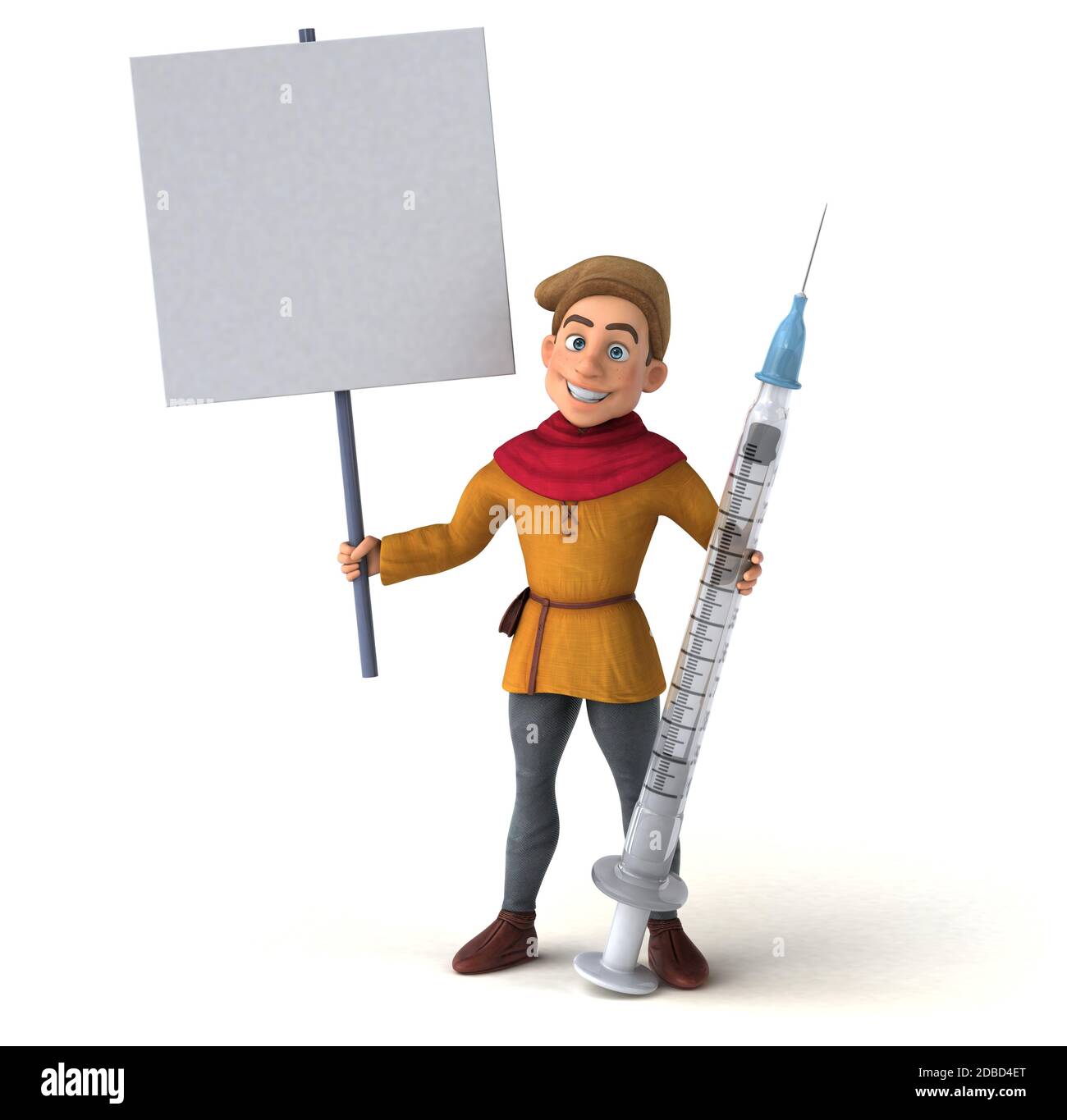 3D Illustrazione di un carattere storico medievale Foto Stock