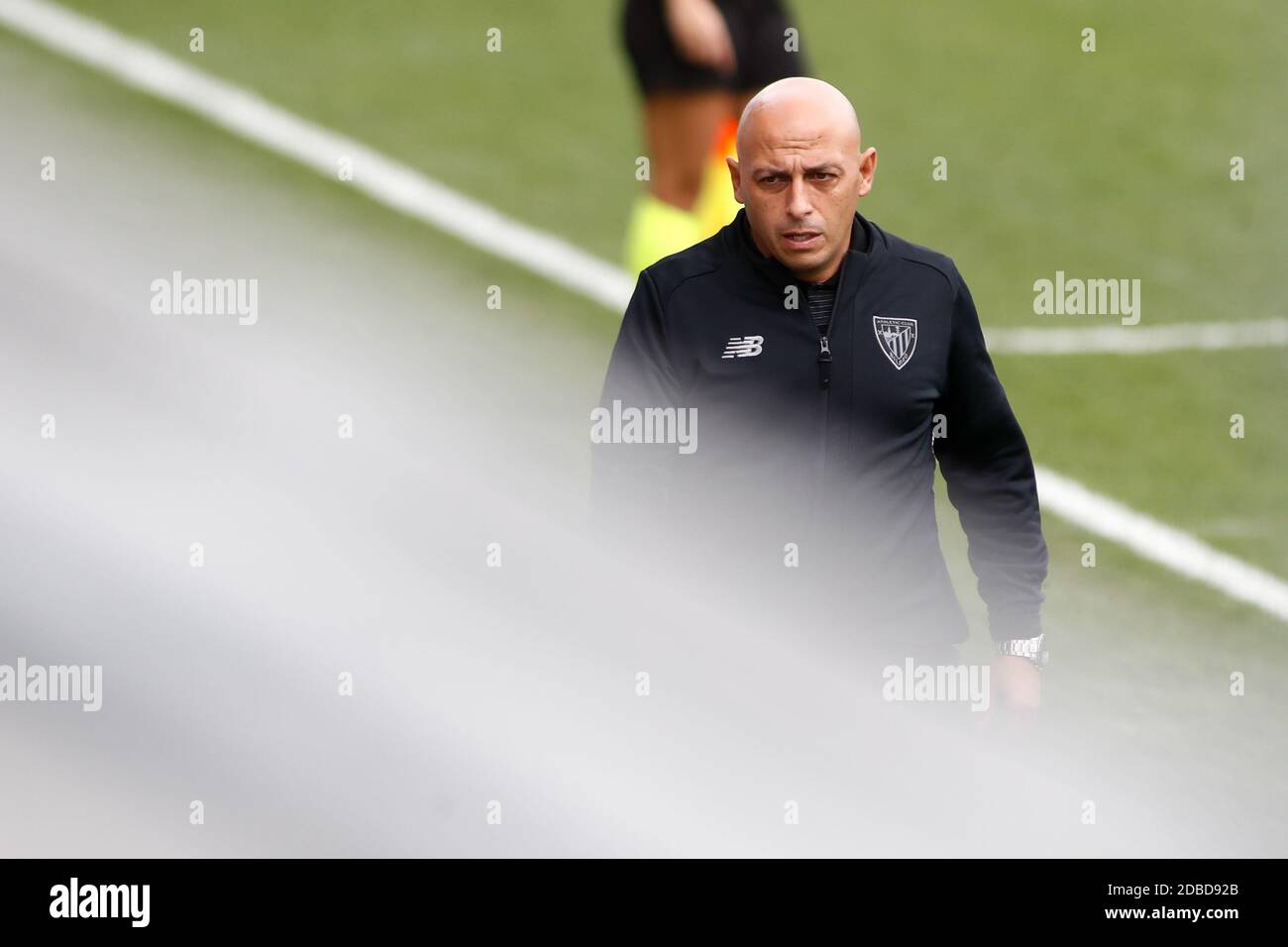 Angel Villacampa Carrasco, allenatore capo del Club Atletico durante il campionato femminile 039, Primera Iberdrola football / LM Foto Stock