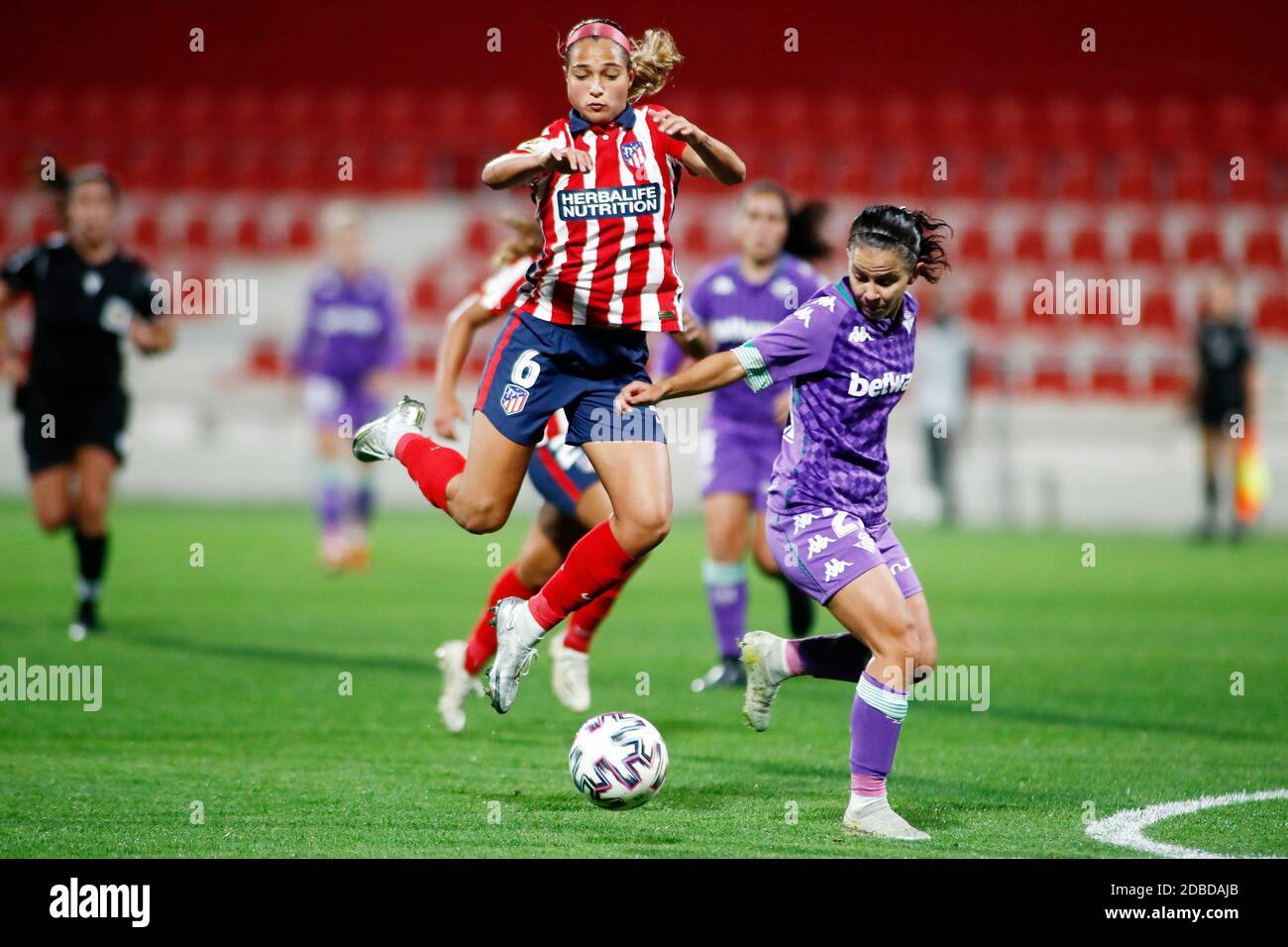 Deyna Castellanos dell'Atletico de Madrid in azione durante il campionato femminile 039, Primera Iberdrola football matc / LM Foto Stock