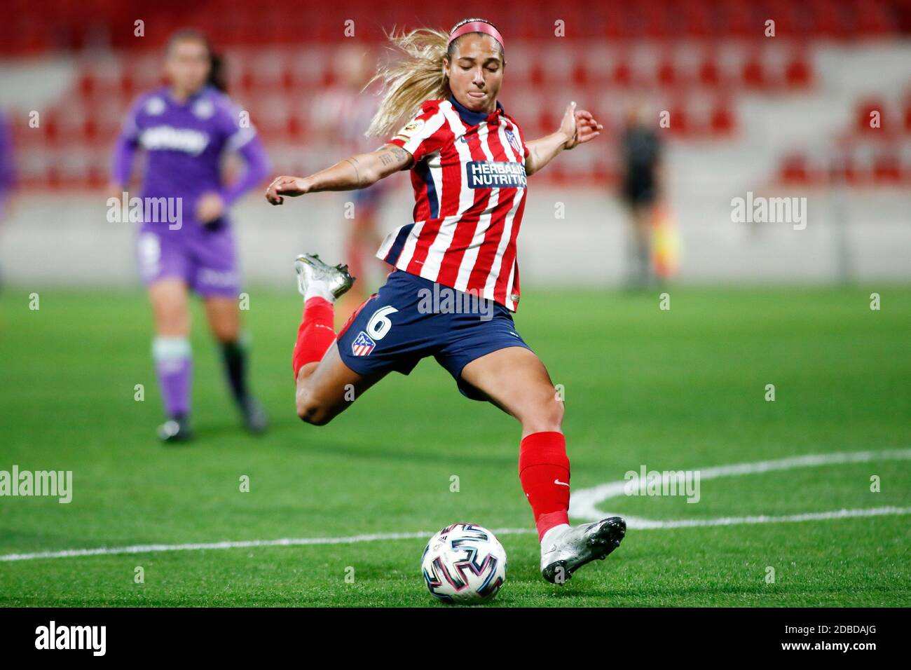 Deyna Castellanos dell'Atletico de Madrid in azione durante il campionato femminile 039, Primera Iberdrola football matc / LM Foto Stock