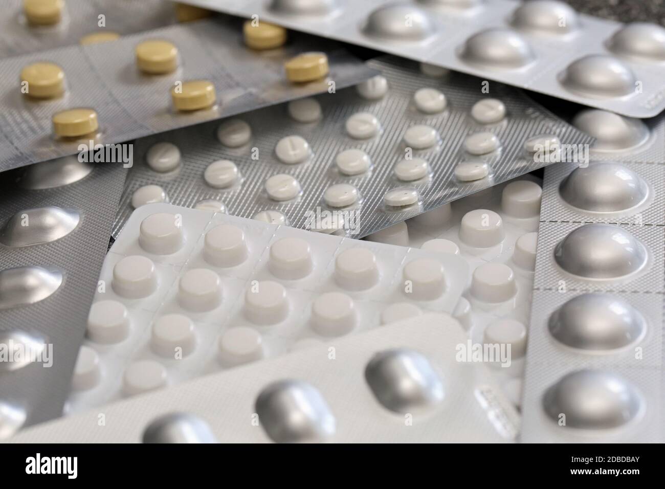 Compresse in blister Foto Stock