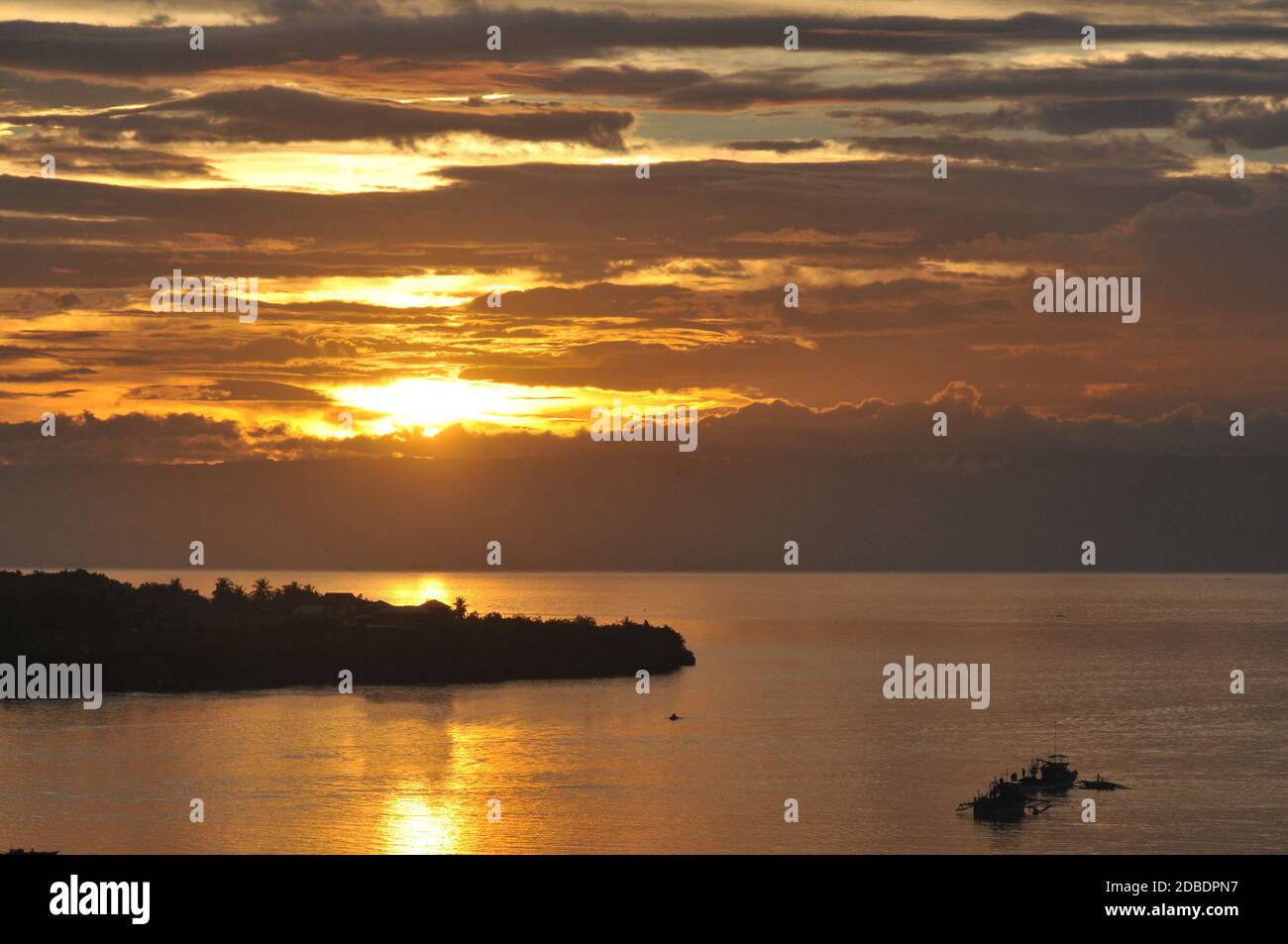 Tramonto om Bohol nelle Filippine Foto Stock