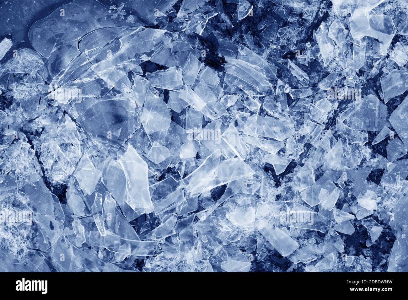 ghiaccio blu rotto. Foto Stock