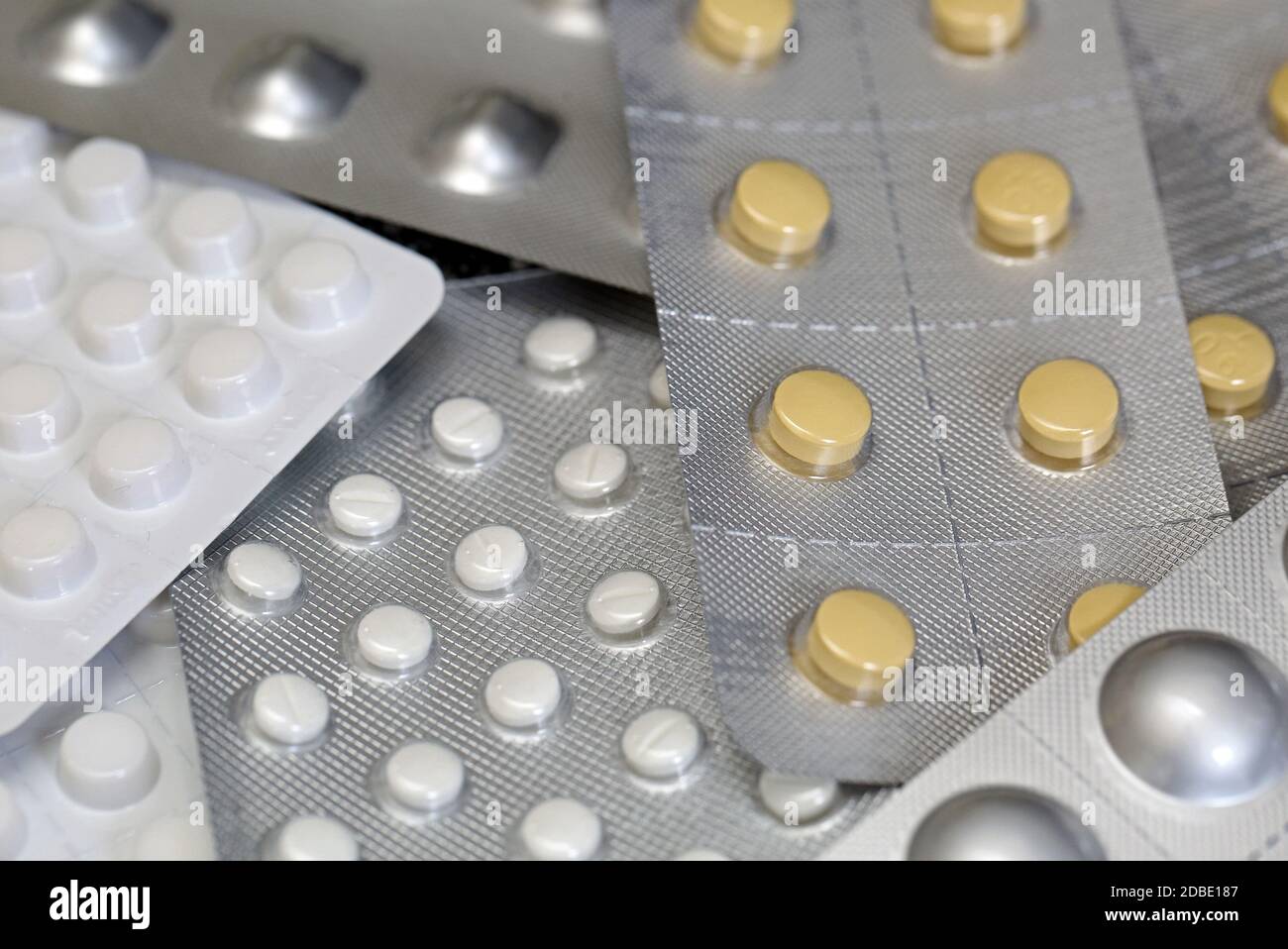Compresse in blister Foto Stock