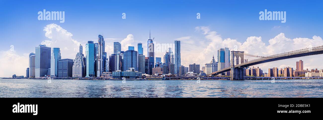 vista panoramica sullo skyline di new york Foto Stock