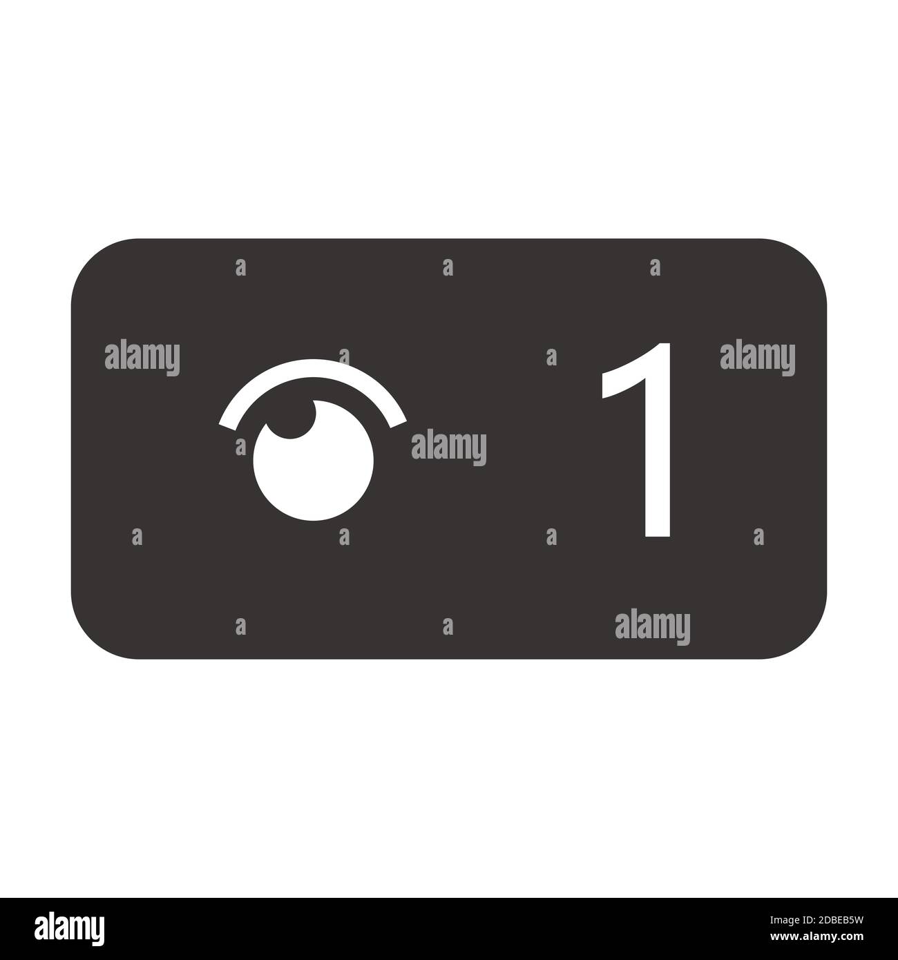 Contatore di viste vettoriali, conteggio utenti di primo piano del flusso live Illustrazione Vettoriale