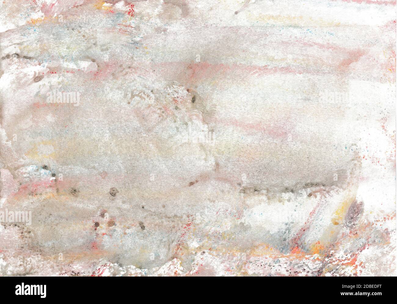 Con i gamberi di gesso di cera dipinta di mano acquerello lavare sfondo dai colori primari rosso, blu e giallo Foto Stock