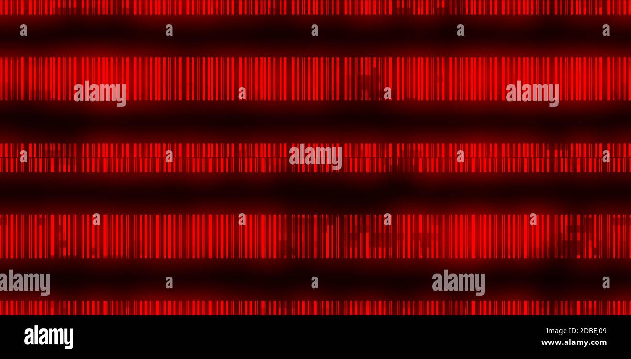 Dna rosso Codice Dati di sfondo. Perfetta Scienza Dna Codice dati di sequenza di uscita. L'individualità umana fondali di codice. Foto Stock