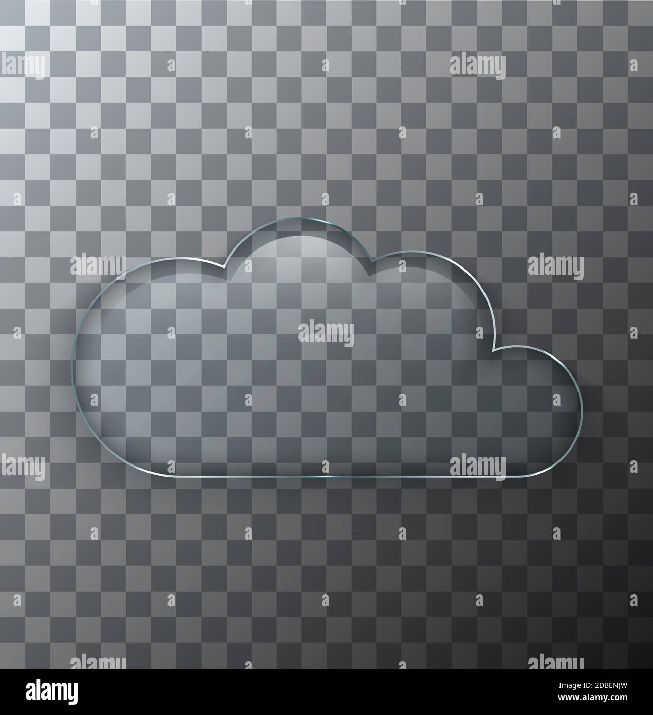 Lastra di vetro Vector Modern trasparente con ombra sullo sfondo del campione. Illustrazione Vettoriale