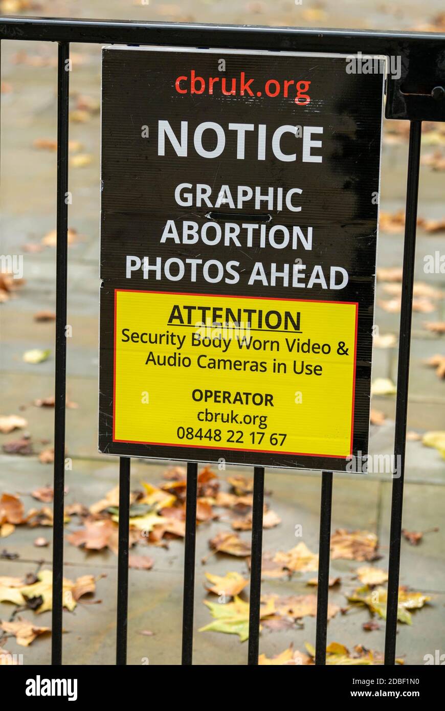 Londra, Regno Unito. 17 Nov 2020. (Warning graphic images) una protesta contro l'aborto del Centre for bio-Ethical Reform, UK, di fronte a Downing Street, Londra UK Credit: Ian Davidson/Alamy Live News Foto Stock