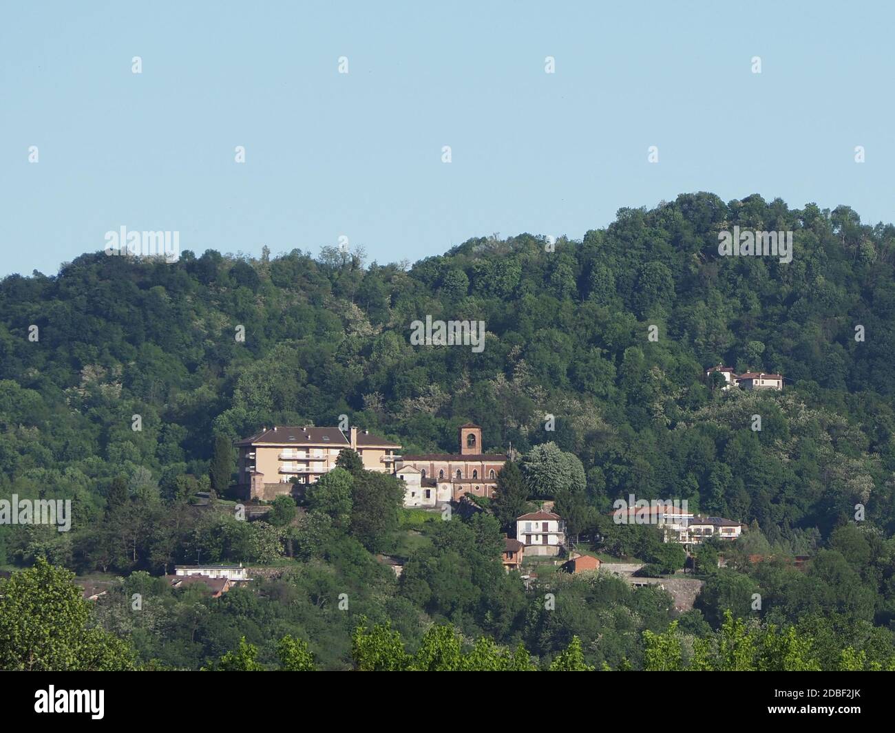 Chiesa di San Claudio sulle colline di Castiglione Torinese Foto Stock