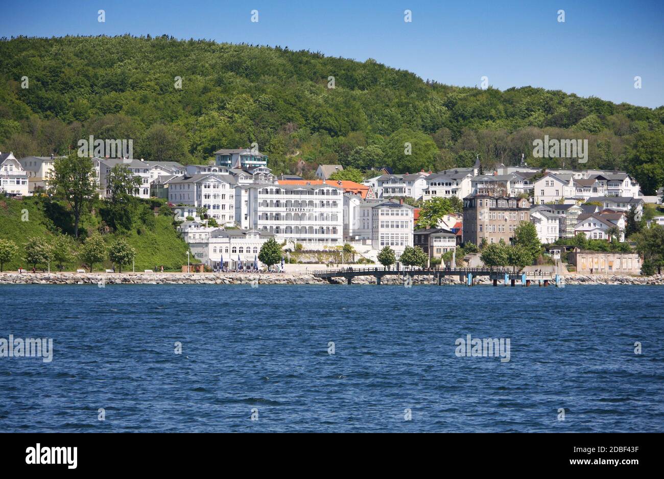 Sassnitz, la parte vecchia della città Foto Stock