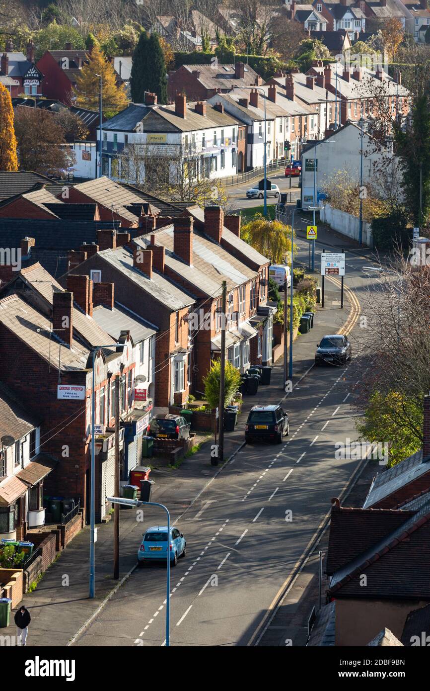 Vista di Old Hill, un piccolo quartiere nel Black Country, West Midlands, Regno Unito Foto Stock