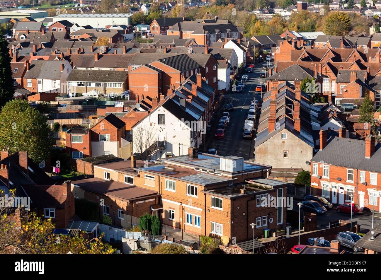 Vista di Old Hill, un piccolo quartiere nel Black Country, West Midlands, Regno Unito Foto Stock