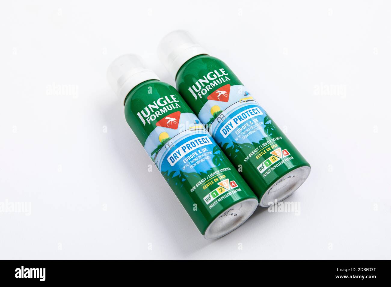 Spray giungla per punture di insetti. Foto Stock