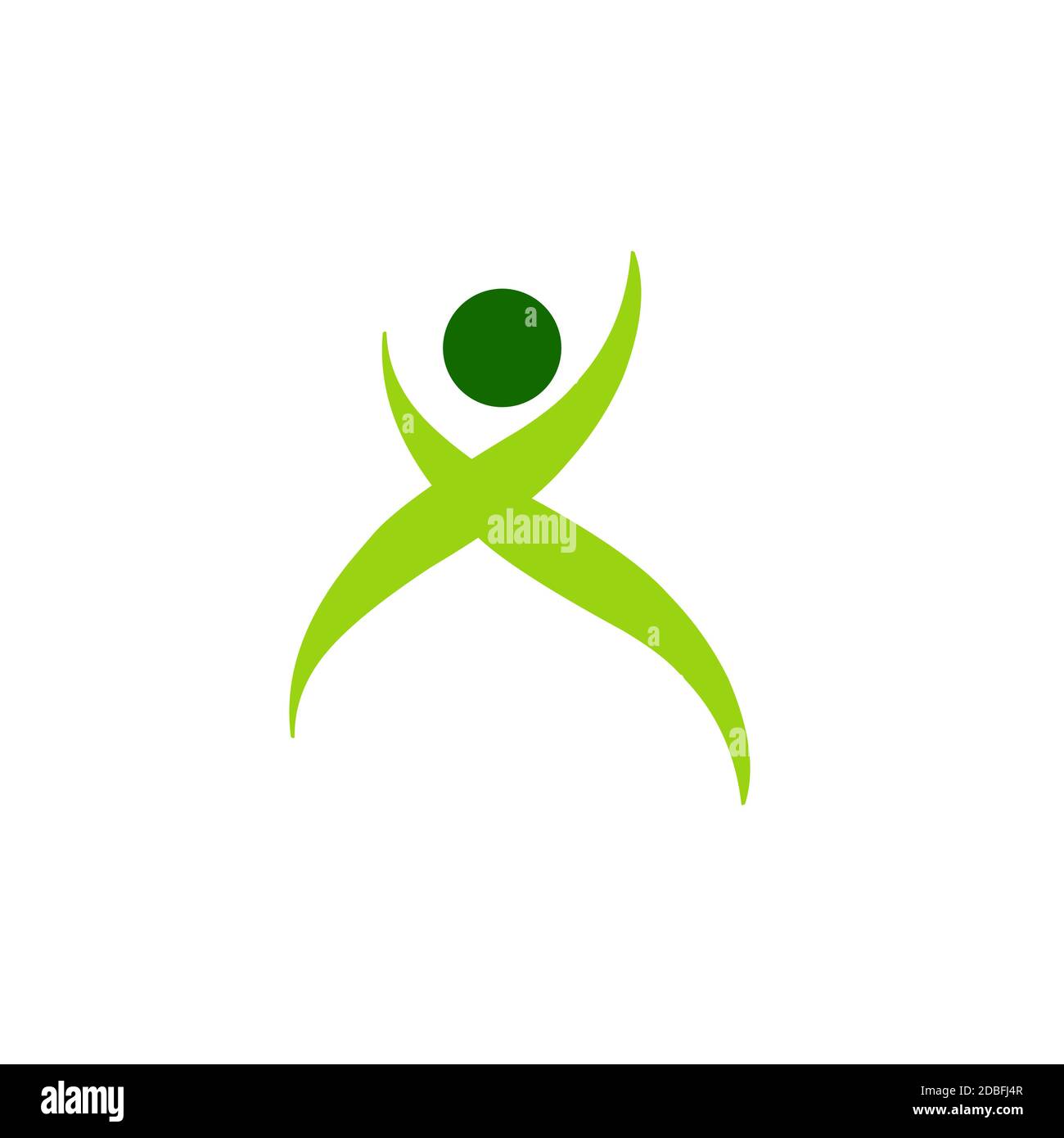 Green nutrizione ecologia logo foglia fresca. Illustrazione Vettoriale
