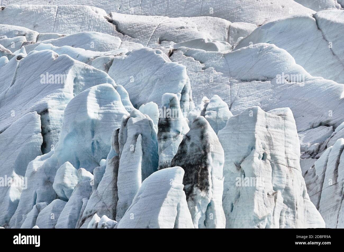 Epic ghiacciaio massa di ghiaccio in Islanda, Svinafellsjokull Foto Stock