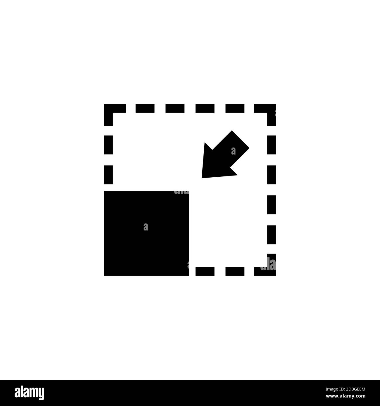 Icona di dimensioni compatte. Vettore su sfondo bianco isolato. EPS 10 Illustrazione Vettoriale