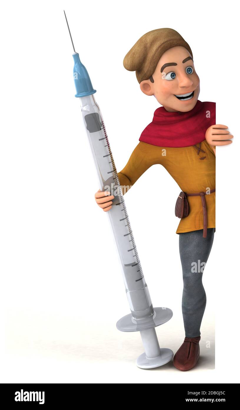 3D Illustrazione di un carattere storico medievale Foto Stock