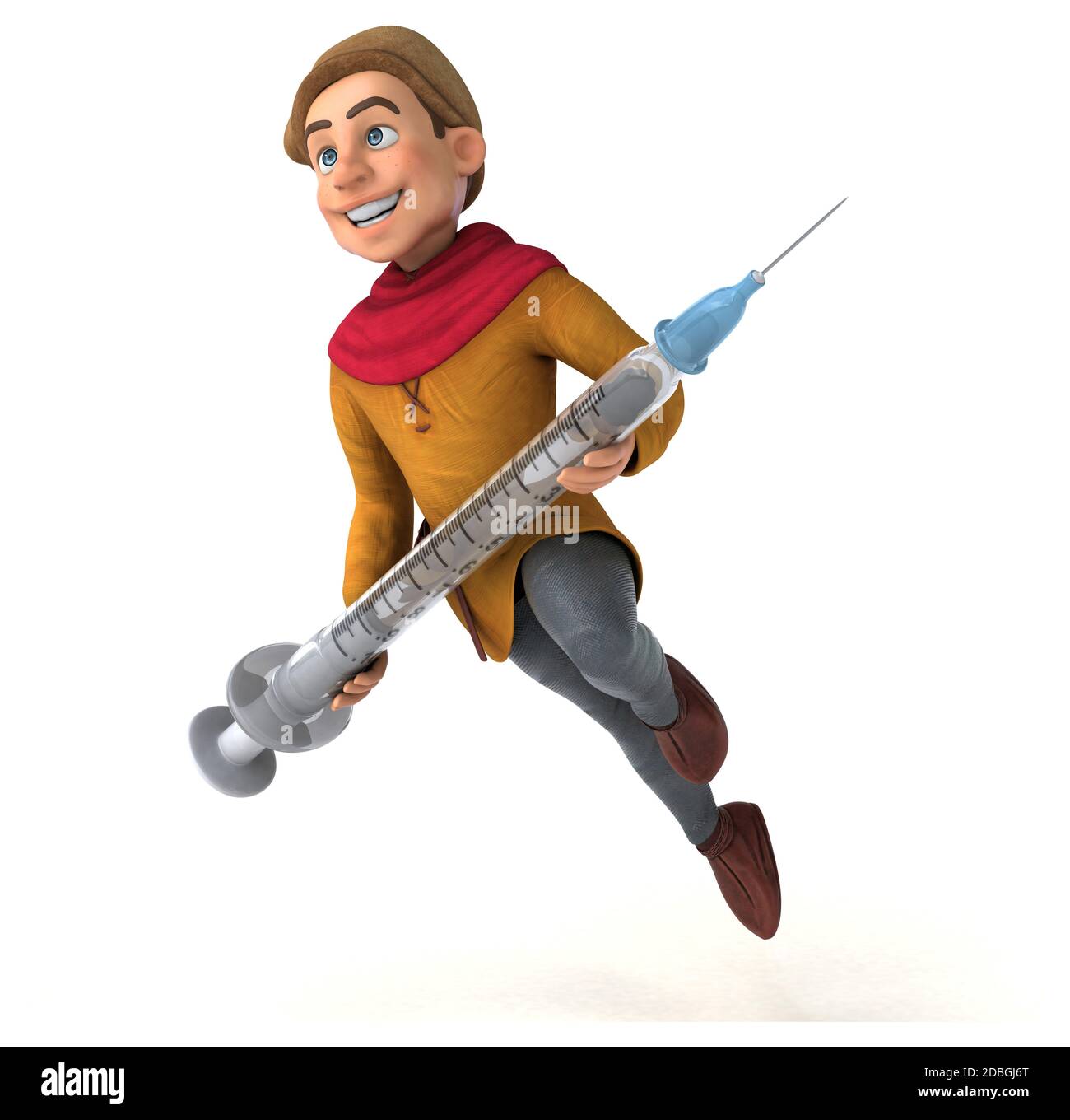 3D Illustrazione di un carattere storico medievale Foto Stock