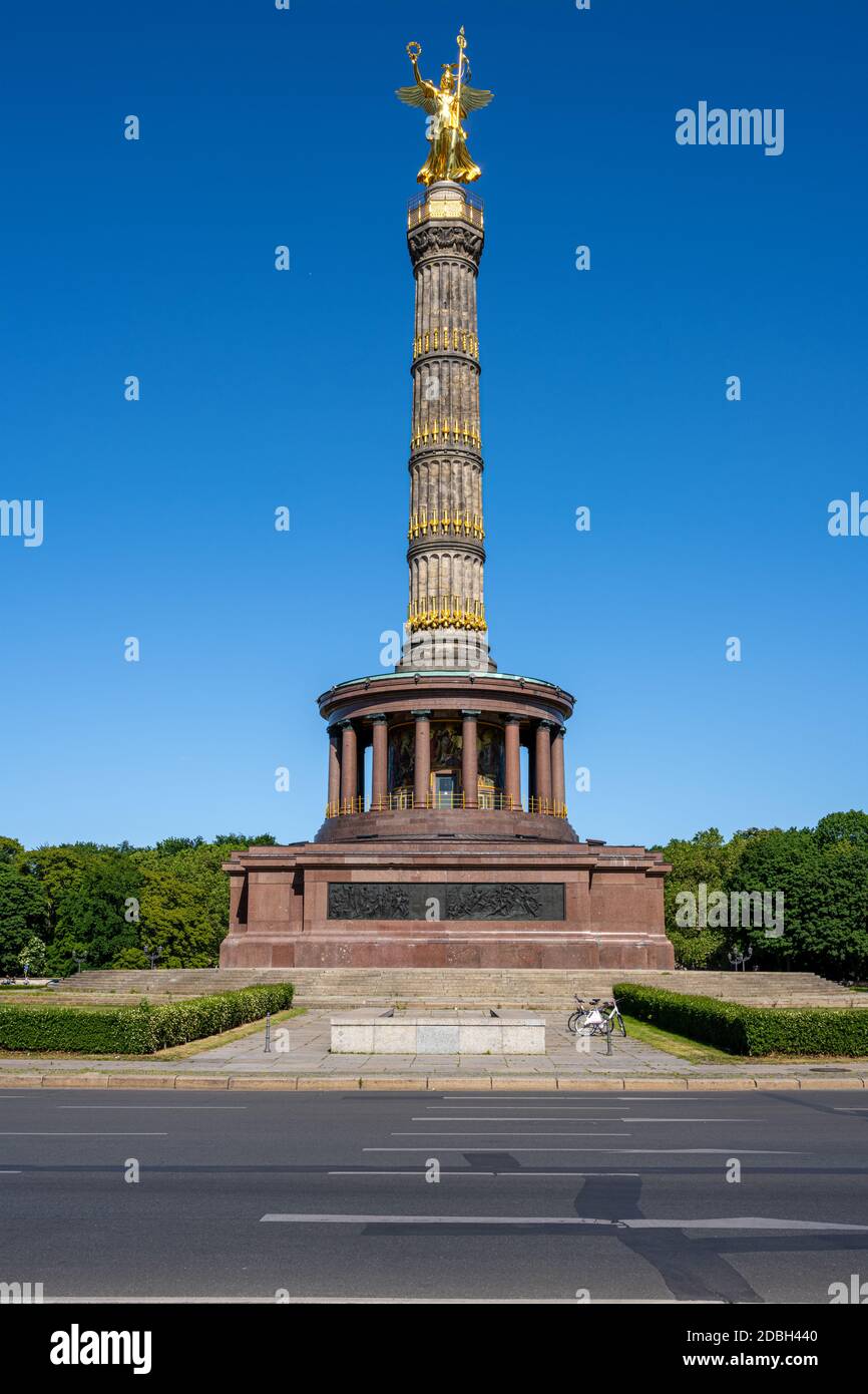 La colonna della Vittoria nel Tiergarten di Berlino, Germania Foto Stock