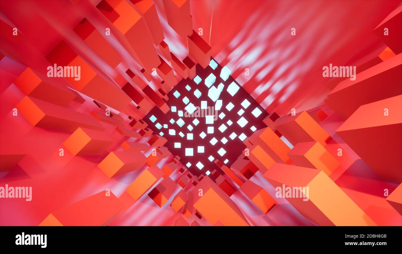 rendering 3d su sfondo rosso astratto Foto stock - Alamy