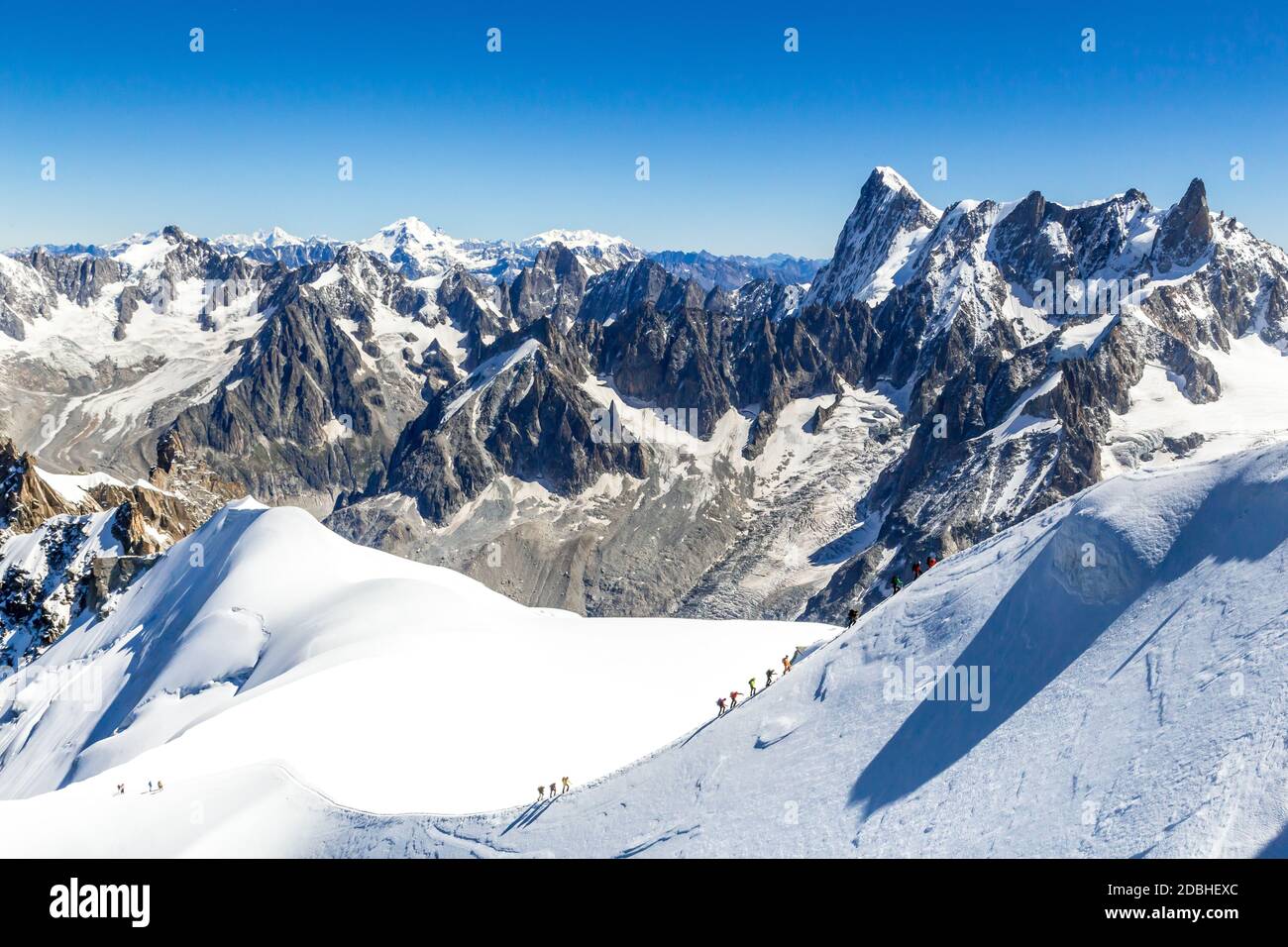 Mont Blanc, Chamonix, Francia. Foto Stock