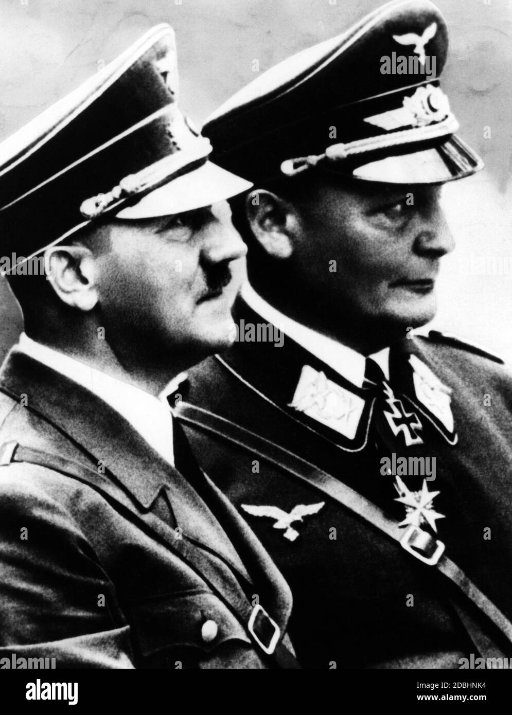 Hitler e Goering dopo la campagna francese riuscita nel 1943. Foto Stock