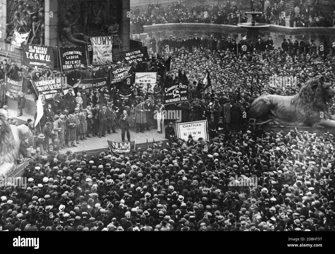 25,000 dimostranti si sono riuniti in Trafalgar Square di Londra per dimostrare di avere un'offerta alimentare migliore. Foto Stock